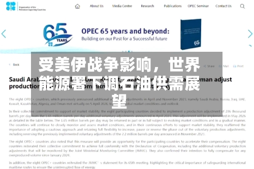 受美伊战争影响	，世界能源署下调石油供需展望-第2张图片