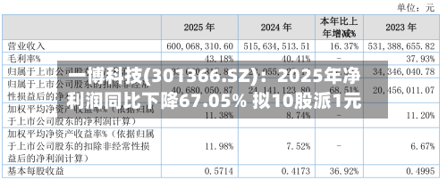 一博科技(301366.SZ)：2025年净利润同比下降67.05% 拟10股派1元-第1张图片