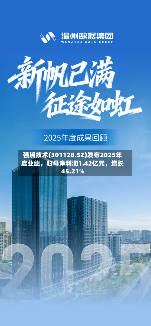 强瑞技术(301128.SZ)发布2025年度业绩，归母净利润1.42亿元	，增长45.21%-第1张图片