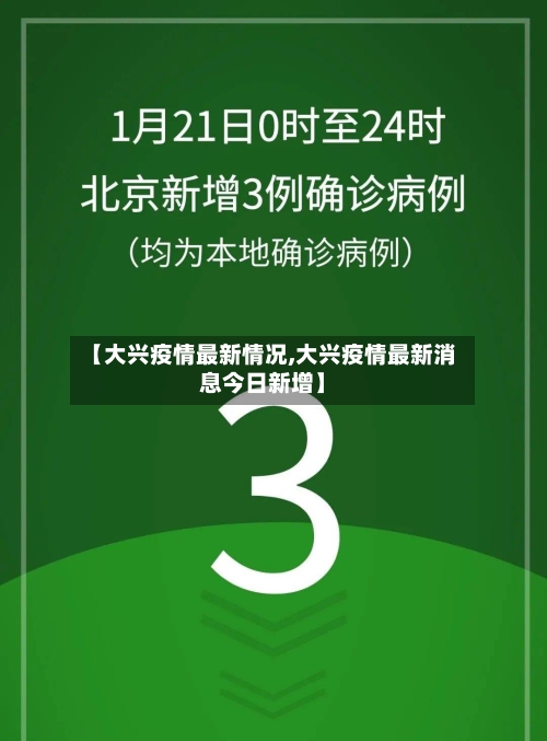 【大兴疫情最新情况,大兴疫情最新消息今日新增】