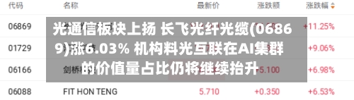 光通信板块上扬 长飞光纤光缆(06869)涨6.03% 机构料光互联在AI集群的价值量占比仍将继续抬升-第2张图片