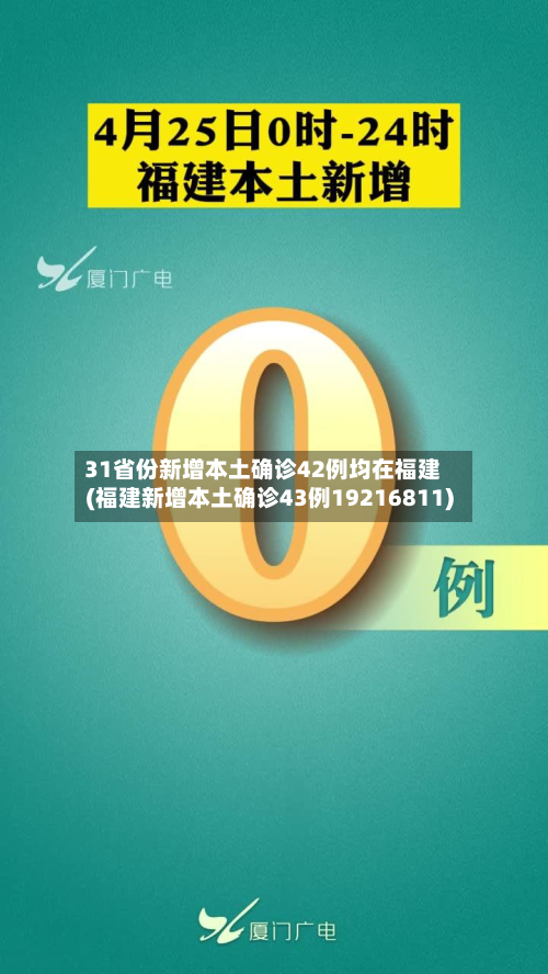 31省份新增本土确诊42例均在福建(福建新增本土确诊43例19216811)-第2张图片