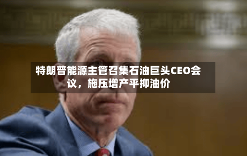 特朗普能源主管召集石油巨头CEO会议，施压增产平抑油价-第3张图片