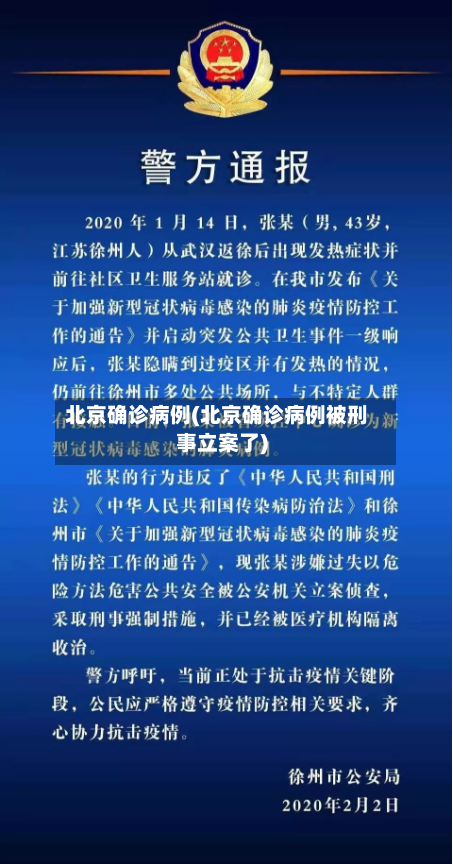 北京确诊病例(北京确诊病例被刑事立案了)-第1张图片