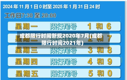 成都限行时间新规2020年7月(成都限行时间2021年)-第3张图片