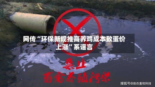 网传“环保新规推高养鸡成本致蛋价上涨	”系谣言-第1张图片