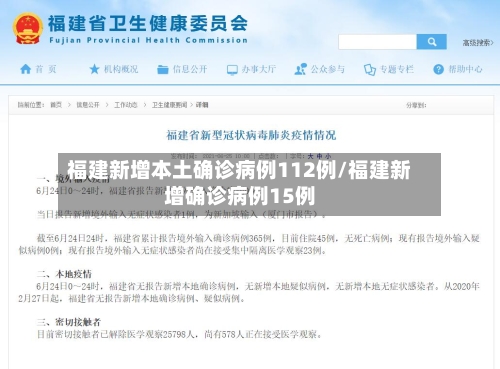 福建新增本土确诊病例112例/福建新增确诊病例15例-第1张图片