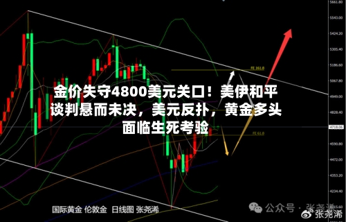 金价失守4800美元关口！美伊和平谈判悬而未决，美元反扑	，黄金多头面临生死考验-第1张图片
