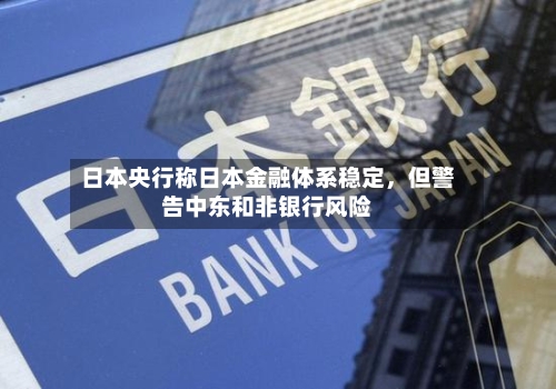 日本央行称日本金融体系稳定，但警告中东和非银行风险-第1张图片