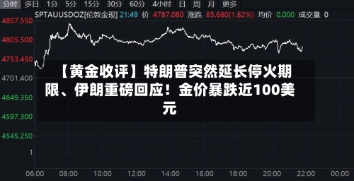 【黄金收评】特朗普突然延长停火期限	、伊朗重磅回应！金价暴跌近100美元-第1张图片
