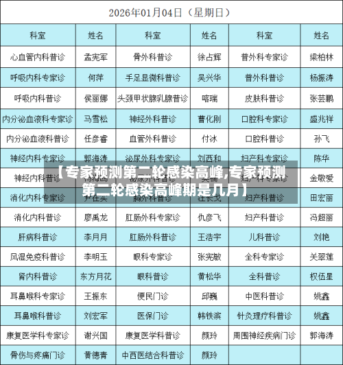 【专家预测第二轮感染高峰,专家预测第二轮感染高峰期是几月】-第2张图片